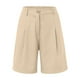 thumbnail image 4 of Pantalones cortos anchos para mujer - Largo hasta la rodilla, cintura elástica - Elegante y casual - Bolsillos, corte entallado - S-XXL, 4 of 4