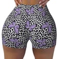 thumbnail image 2 of Fotbe Purple Butterflies Shorts Sin Costuras – Shorts Deportivos de Cintura Alta para Mujer, Elásticos para Gimnasio, Yoga, Running o Ciclismo-XX-Large, 2 of 8