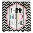 thumbnail image 3 of Ambesonne Saying Shower Curtain, Think Thoughts Message, 69"Wx70"L, Multicolor, 3 of 3