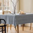 thumbnail image 5 of Nvzi Linen Table Cloth Cotton Linen Blue Tablecloth for Rectangle Tables, Heavy Weight Washable Farmhouse Soft Tablecloth for Kitchen Dinning Party (Light Blue, 53 x 98 Inch), 5 of 5