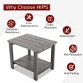 thumbnail image 2 of Stoog Outdoor Coffee Table, All-Weather HIPS Patio Coffee Table, Rectangle Side Table for Outside, 2 of 8