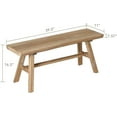 thumbnail image 2 of Wnutrees 39" Farmhouse Wood , Rustic Solid Wood Dining Room & Entryway  Seat for Indoors, Easy Assembly, Natural, 2 of 6