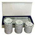 thumbnail image 4 of Amazing Rugs, LLC Ambrose Exquisite Three Glass Canister and Tray Gift Set - 4 In. D x 8 In. H Black, 4 of 5