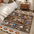 thumbnail image 5 of Brown Giraffe Area Rug 4'x6', Wildlife Animals Vintage Geometric Washable Non-Slip Rugs, Low Pile Large Carpet for Living Room Bedroom Dining Room Kitchen Office Indoor Mat, 5 of 9