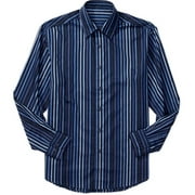 Men's Long-Sleeve Button-Down Stripe Shirt