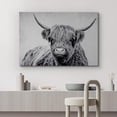 thumbnail image 2 of Wall26 Canvas Print Wall Art Black & White Shetland Cow Portrait Nature Wilderness Photography Realism Modern Art Decora Multicolor Rustic Unframed Artwork for Bedroom - 32"x48", 2 of 5
