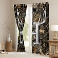 thumbnail image 3 of Castle Fairy Letter Monogrammed H Curtains Pack of 2 (42x84 Each) Female Men Women,Abstract Woodland Animal Deer Curtains Blackout,Botanical Tree Branches Leaves Bedroom Curtains, 3 of 6