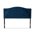 thumbnail image 2 of Baxton Studio Aubrey Velvet and Wood King Headboard in Royal Blue, 2 of 7