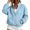 Sky Blue, variant on Women Half Zip Pullover Sweatshirt Sevevn Quarter Zip Stand Collar Relaxed Fit Fleece Fabric Kangaroo Pocket Drawstring Hem Long Sleeve For Casual Wear