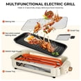 thumbnail image 6 of Pukomc Indoor Smokeless Grill, Non-Stick Cooking Removable Plate, Portable Electric Korean BBQ Grill with Removable Temperature Control, Dishwasher Safe, 1500W, 6 of 20
