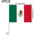 thumbnail image 3 of 4 Pcs Mexico Car Flag, Small Mexico Car Flag, Mexican Car Banner with Flagpole for Sports Events Mexico Independence Day Party Decorations, 3 of 6