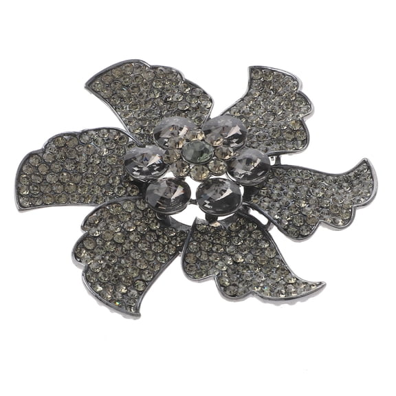 Large Crystal Flower Brooch