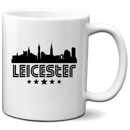 

Leicester England Skyline Retro Style Coffee Mug