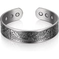 thumbnail image 1 of Pulsera magnética de cobre para hombres y mujeres, brazalete de cobre macizo con 6 imanes, pulsera de energía con imán de cobre rojo, tamaño ajustable con terciopelo, 1 of 5