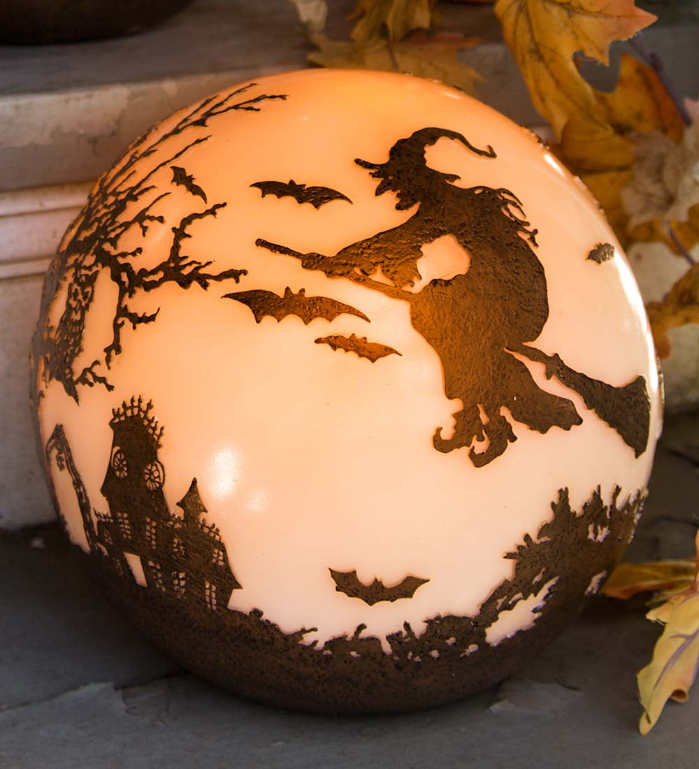 Halloween Glowing Luminary Globe Line Stairs or Pathway