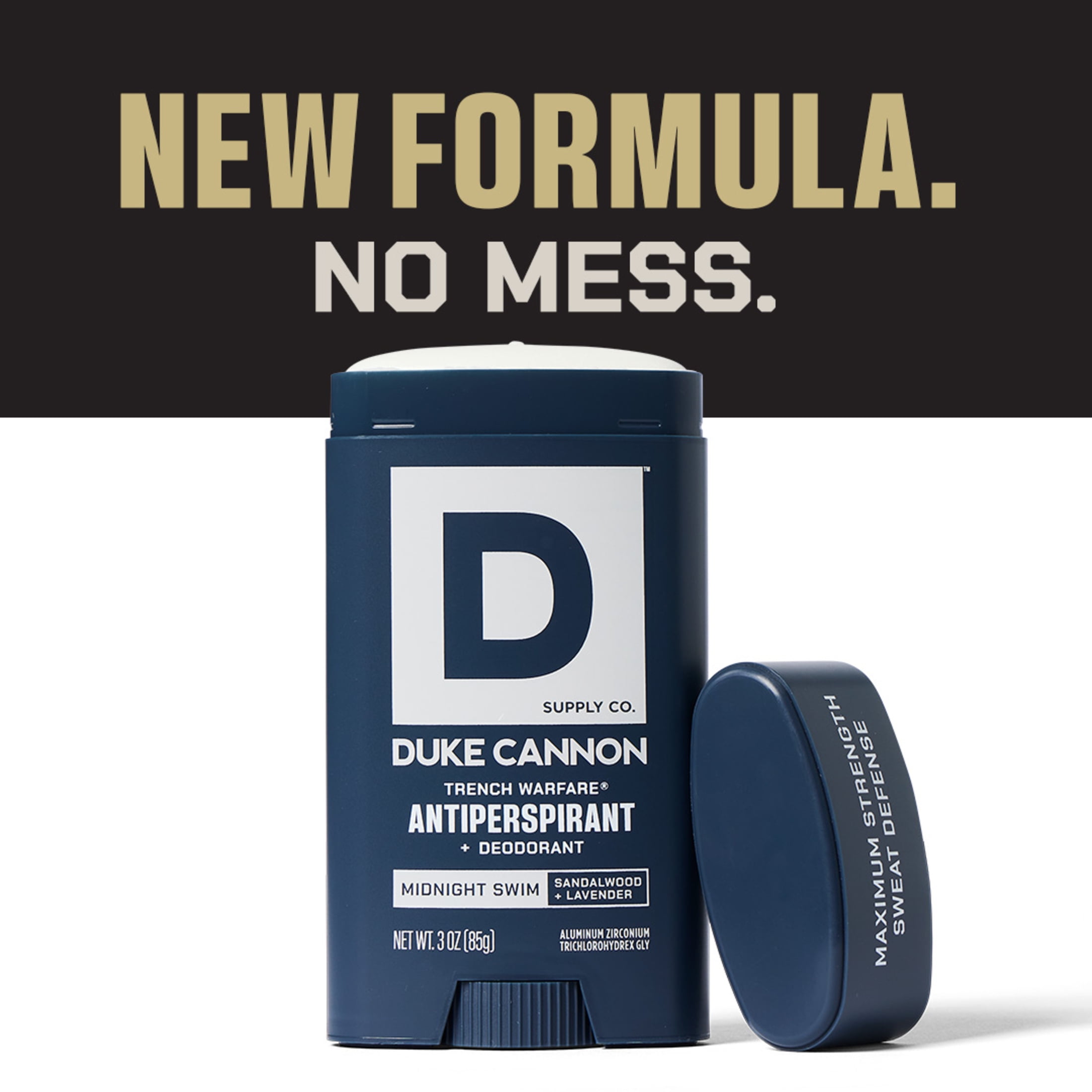 Duke Cannon Trench Warfare® Antiperspirant Deodorant Stick, Midnight Swim, 3 oz