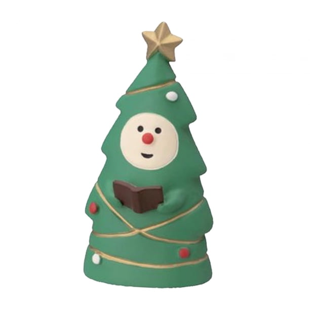 Adornos navideños de resina, estatuas de gatos, figuras en miniatura de Navidad, figuras de animales, adorno para árbol de Navidad para manualidades gato de arbol
