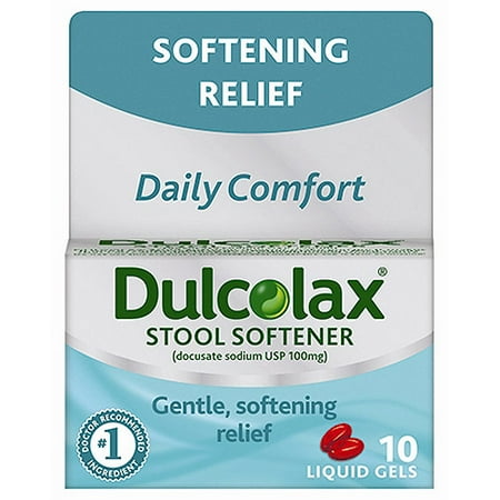 Docusate Sodium Liquid - Dulcolax Stool Softener Liquid Gels 10ct, docusate sodium USP 100mg