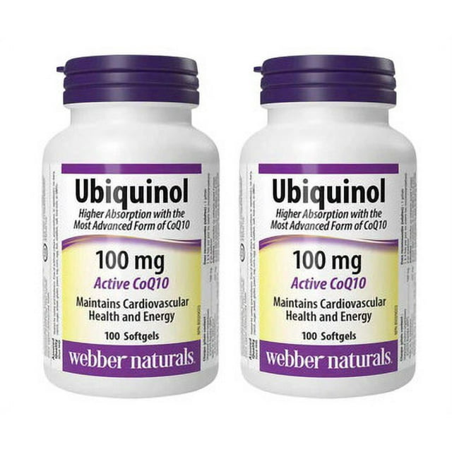 Webber Naturals Ubiquinol 100mg - 2 x 100 Softgels | Cellular Energy Support