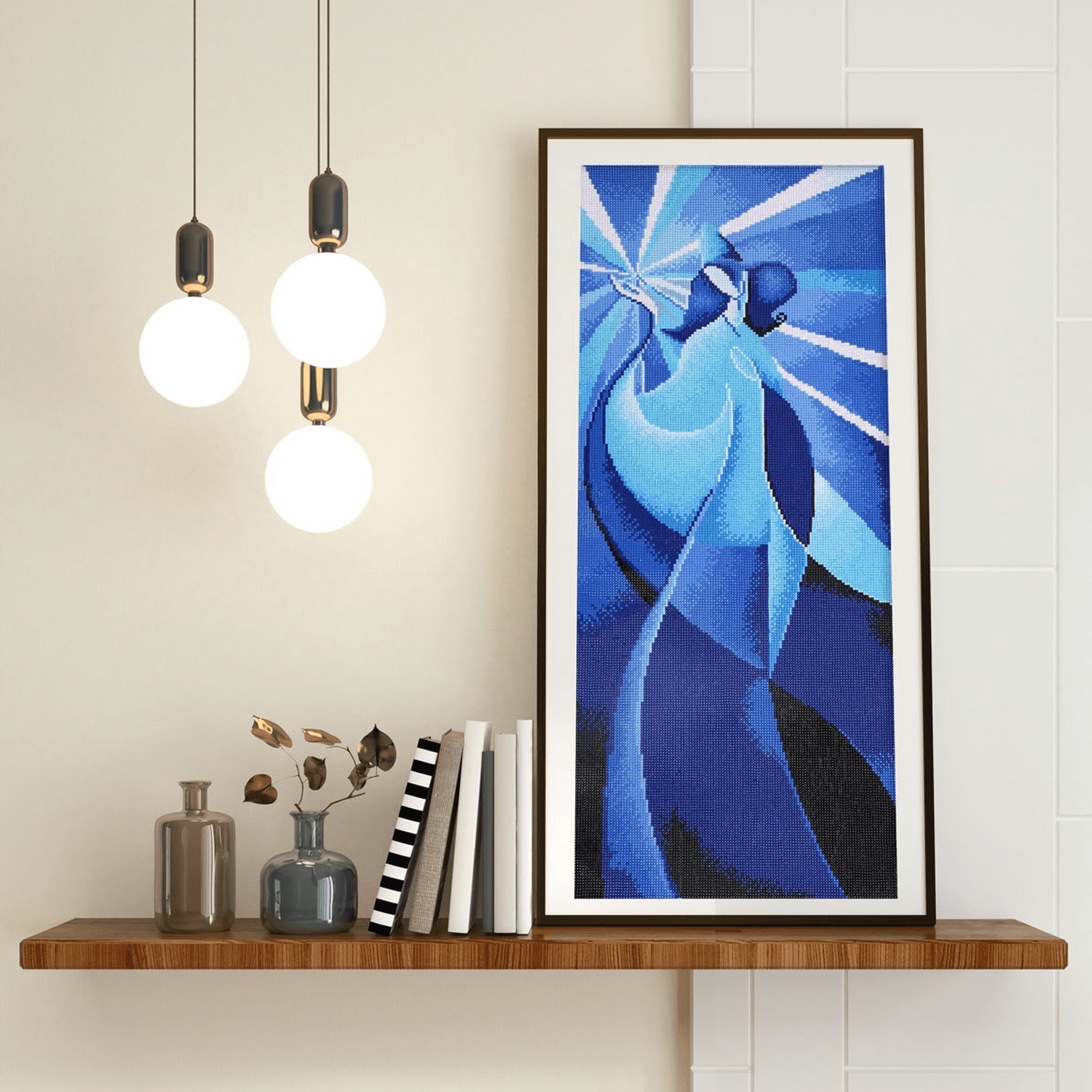 Diamond Dotz Blue Madonna Diamond Painting Kits for Adults - Diamond Art Kits a Relaxing Creative Craft Kit with Dotz Gems 12.6x30.3