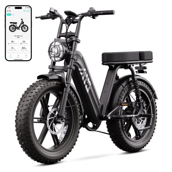 TST Electric Bike for Women, 750W Peak 1500W Motor, 48V15AH Battery, 20" x 4" Fat Tire, Hydraulic Disc Brakes, Tested to UL 2849 Standard by SGS