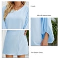 thumbnail image 2 of Vestido Cuello en V Amigable con la Piel Vestido de Color Sólido Cómodo para la Oficina ANGGREK Otros, 2 of 6