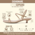 thumbnail image 2 of Cushionaire Soprano Women’s One Band Kitten Heel with Ankle Strap – Minimalist Dress Sandal with Memory Foam & Strappy Silhouette, 2 of 17