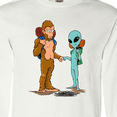thumbnail image 4 of Inktastic Camping Bros Bigfoot and Alien Long Sleeve T-Shirt, 4 of 5