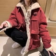 thumbnail image 4 of Nueva chaqueta de invierno de pana y terciopelo para mujer 2022, abrigos gruesos y cálidos de gran tamaño para mujer, chaquetas coreanas de lana de cordero con cremallera para mujer, 4 of 6