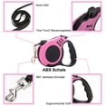 thumbnail image 4 of Correa para perros, correa retráctil de 5 m, para perros pequeños, medianos y grandes, color rosa., 4 of 5