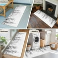 thumbnail image 5 of Runner Rug 2'x6', Grey Eucalyptus Washable Non-Slip Hallway Runner Rugs, Weeping Botanical Leaf Watercolor Bedside Rugs Floor Mats Carpet Runners for Kitchen Bathroom Laundry Room, 5 of 8