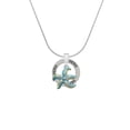 thumbnail image 2 of Delight Jewelry Silvertone Hot Blue Starfish - Hero Ring Charm Necklace, 18", 2 of 4