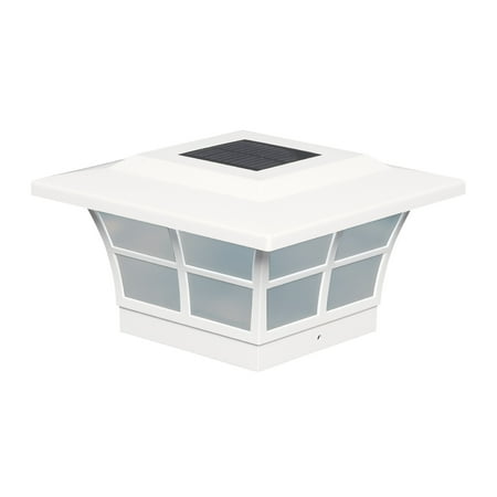 CLASSY CAPS 5x5 WHITE PVC PRESTIGE SOLAR POST CAP 
