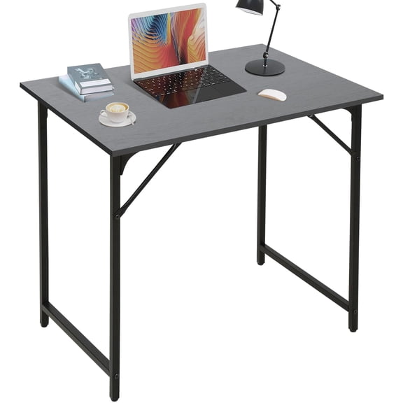 WYDK Computer Desk 32 Inch Home Office Desk Writing Desk Modern Simple Style Office Desk with Metal Frame for Home Office Easy Assembly, Black