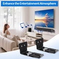 thumbnail image 7 of Soundbar Wall Mount Bracket for Most Sound Bar Mounts Under TV, Hold up to 30 lbs, Depth Adjustable 3.14”-5.2”, Soundbar Shelf, Black, 7 of 7