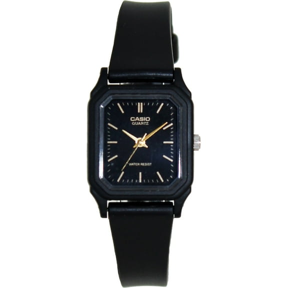 Women's LQ142-1E Black Resin Quartz Sport Watch