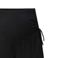 thumbnail image 5 of Maternity Women's Side Drawstring Wide Leg Pants, Over‑Belly High Elastic Support, Adjustable Side Ruched Detail for Pregnancy Daily Wear, Maternity Pants for Women Black M, 5 of 6