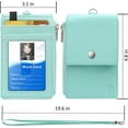 thumbnail image 5 of Badge Holder Wallet with Zipper, 5 Card Slots, RFID Blocking Pocket and Neck Lanyard Strap, 5 of 5