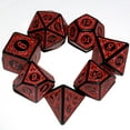 thumbnail image 1 of QiAN SiMAi Carving in Red Black DND Dice Set for Board Game, 1 of 4