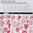 thumbnail image 5 of Valentine''s Day Shower Curtain, Graffiti Cute Little Heart Shower Curtain Set for Bathroom Waterproof Mother''s Day Shower Curtain with Hooks, 72x84 Inch, 5 of 6
