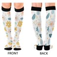 thumbnail image 4 of FORMRS Womens Knee High Socks Casual Long Thick Travel Daily Wear, 1 Pair, Cute Floral, 4 of 6