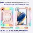 thumbnail image 2 of LTROP Case for Samsung Galaxy Tab A8 10.5 Inch 2022 (SM-X200/X205/X207), Galaxy Tab A8 Case, Protective [Hand Shoulder Strap] [Swivel Stand] Kids Case for Samsung Galaxy Tab A8 10.5” 2022, Rose Pink, 2 of 8