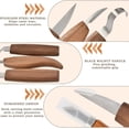 thumbnail image 3 of 10pcs Wood Carving Tools Kit, Carbon Steel Kit With 3 Wood Chisels, 3 Wood Carving Knife, Gloves, Storage Bag, Professional Wood Carving Tools For Beg, 3 of 5