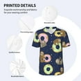 thumbnail image 5 of Fotbe Sloth with Donuts Baseball Jersey Shirt for Men and Women, Casual Short Sleeves Button Down T-Shirt-Large, 5 of 9