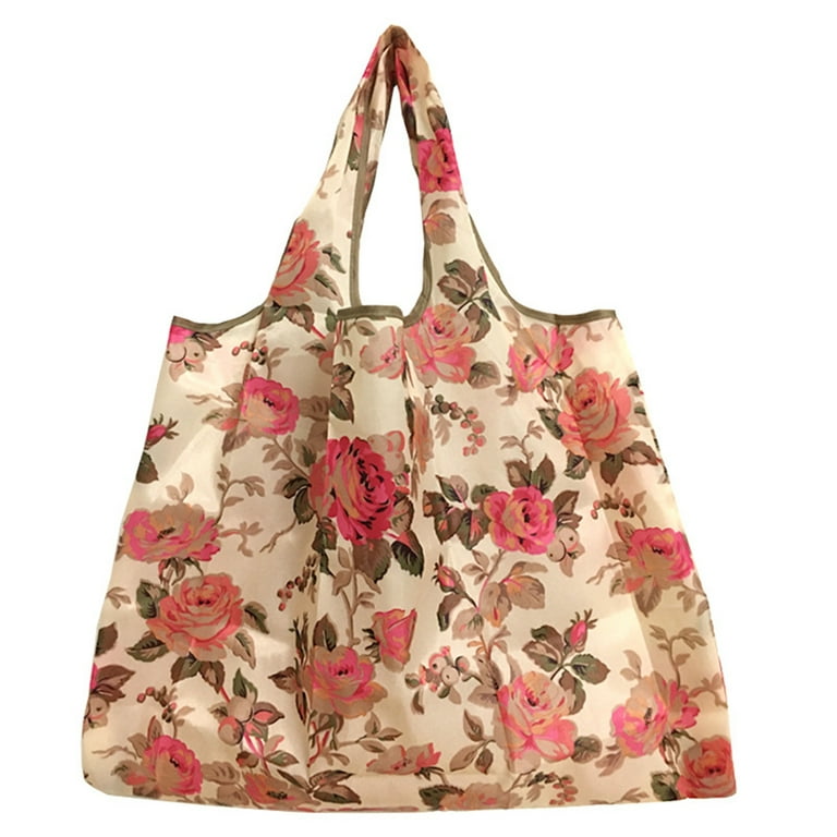 Farfi Shopping Bag Foldable Eco friendly Oxford Cloth Reusable Small Size Tote Bag for Home Type 6