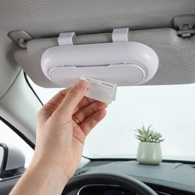 WEUVEB Soporte Para Gafas De Con Instalación En Visor Y Clips Para Tarjetas Y Documentos