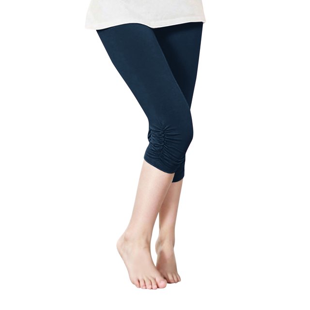 DecSea Pantalon de Yoga Mode pour Filles, Capri Court Uni Infroissable, 2-13 Ans