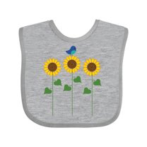 Inktastic Sunflower Garden and bird Boys or Girls Baby Bib