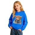 thumbnail image 4 of Tiweut Boys Girls Highland Cow Hoodies Sherpa Lined Cute Long Sleeve Pullover Western Sweatshirt Tops,Blue1,5-6 Y, 4 of 8