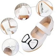 thumbnail image 6 of NOLDARES Girls Dress Shoes Mary Jane Low Heel Princess Flower Wedding Flats Glitter Shoes for Toddler/Little Kid/Big Kids(White,7), 6 of 6